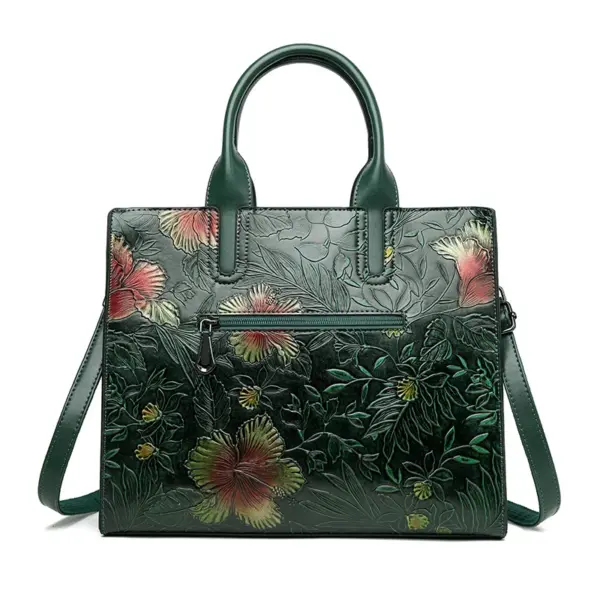 Vintage print design large capacity women handbag - Image 6