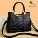 Women crocodile embossed elegant tote bag - Image 9