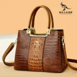 Women crocodile embossed elegant tote bag - Image 14