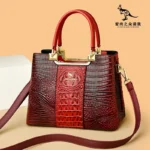 Women crocodile embossed elegant tote bag - Image 15