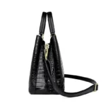 Women crocodile embossed elegant tote bag - Image 2