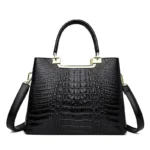 Women crocodile embossed elegant tote bag - Image 3