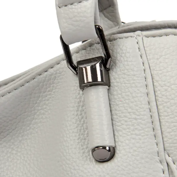 Women soft vegan leather shoulder tote bag - Image 10