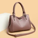 Women soft vegan leather shoulder tote bag - Image 14
