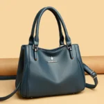 Women soft vegan leather shoulder tote bag - Image 15