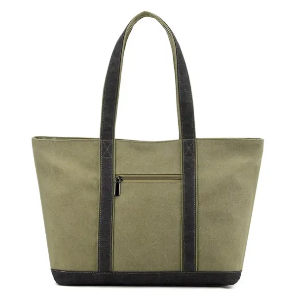 Canvas large capacity vintage shoulder tote bag - Image 7