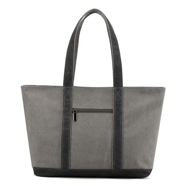 Canvas large capacity vintage shoulder tote bag - Image 9