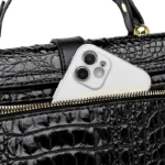 Croc embossed satchel designer handbag - Image 8