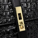 Croc embossed satchel designer handbag - Image 9