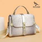 Croc embossed satchel designer handbag - Image 12