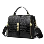 Croc embossed satchel designer handbag - Image 2