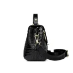 Croc embossed satchel designer handbag - Image 3