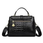 Croc embossed satchel designer handbag - Image 4