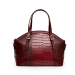 Croc embossed vintage shell designer bag