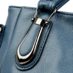 Elegant large capacity soft leather shoulder tote bag - Image 9
