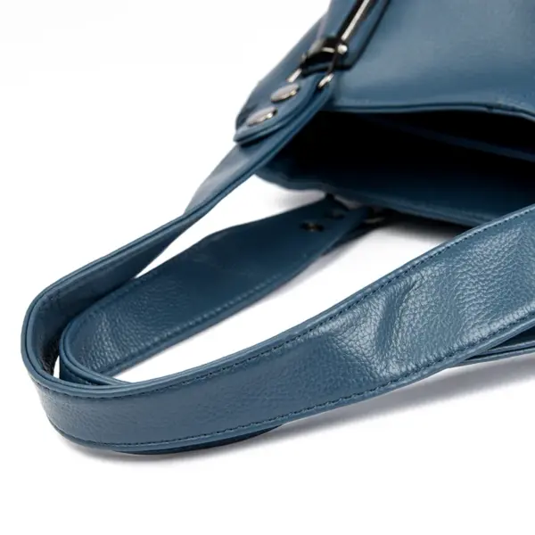 Elegant large capacity soft leather shoulder tote bag - Image 11