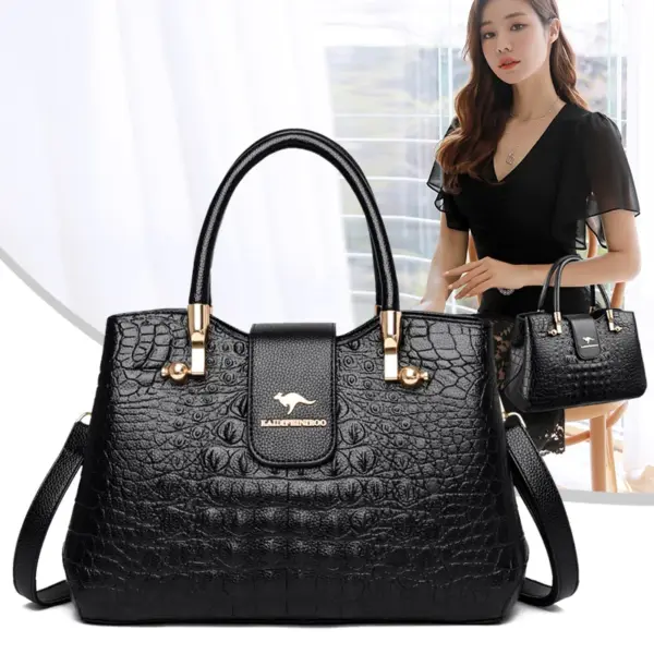 Elegant luxury croc embossed pattern women tote bag - Image 2