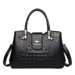 Elegant luxury croc embossed pattern women tote bag