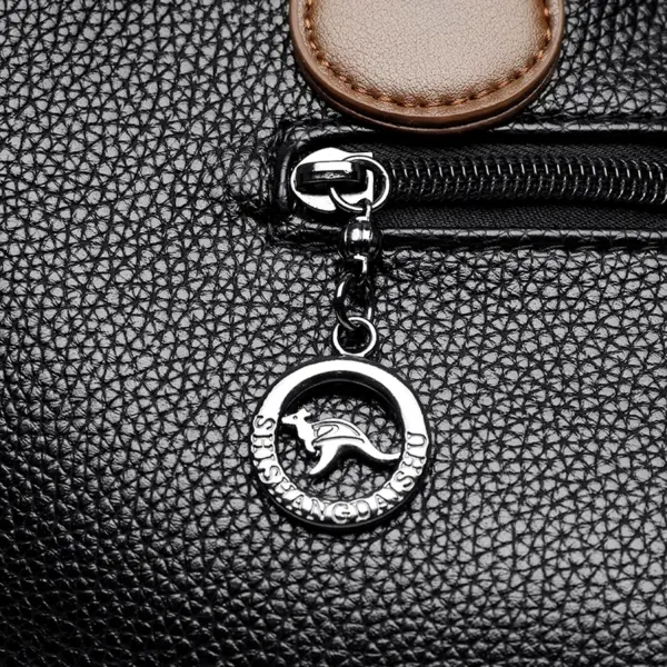 Elegant soft leather shoulder tote bag - Image 4