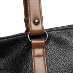 Elegant soft leather shoulder tote bag - Image 6