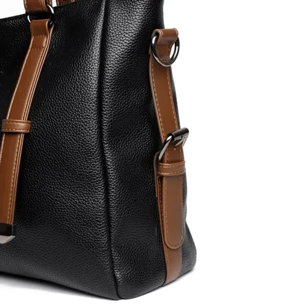 Elegant soft leather shoulder tote bag - Image 7