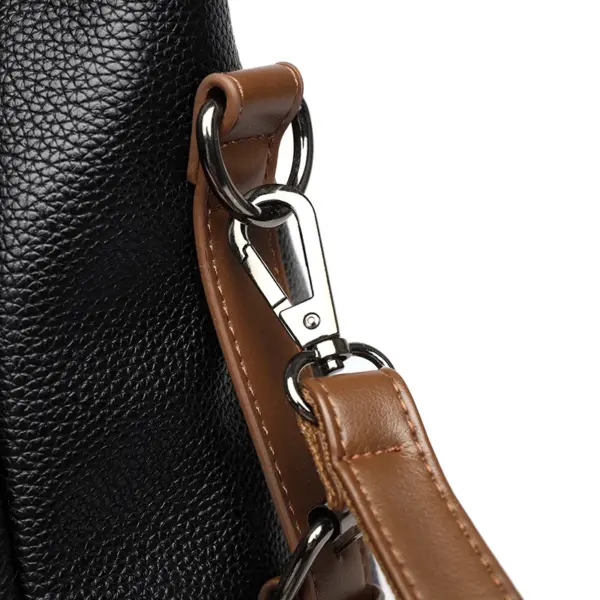 Elegant soft leather shoulder tote bag - Image 9