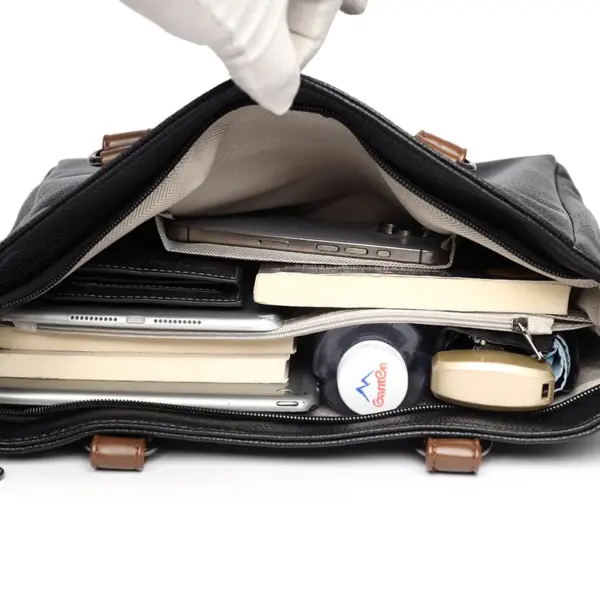 Elegant soft leather shoulder tote bag - Image 10