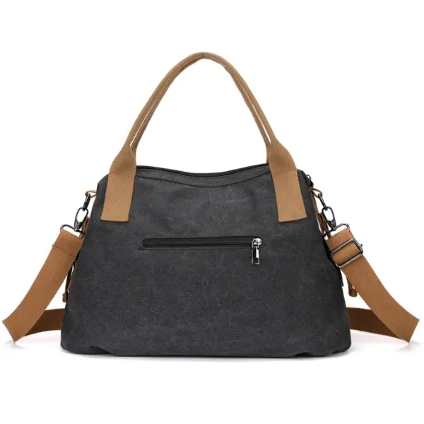 Large capacity canvas shoulder tote bag - Image 4