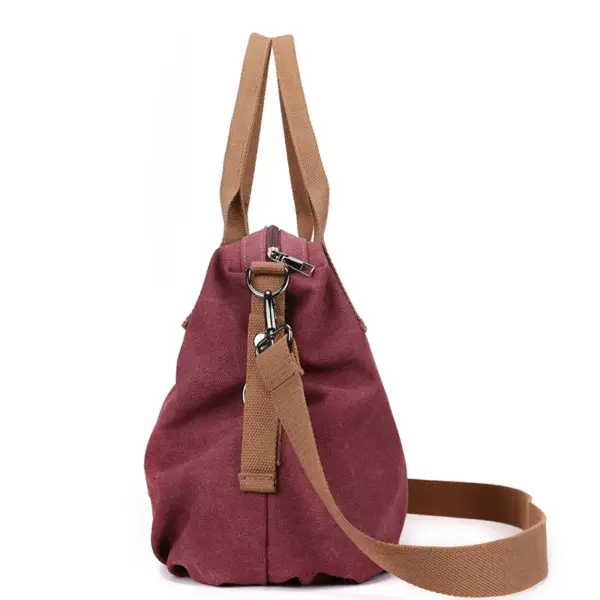 Large capacity canvas shoulder tote bag - Image 2