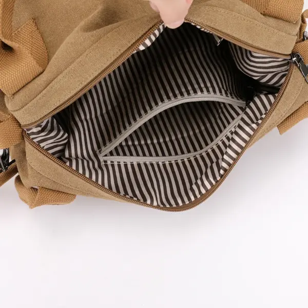 Large capacity canvas shoulder tote bag - Image 11