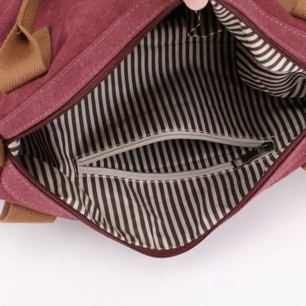 Large capacity canvas shoulder tote bag - Image 12