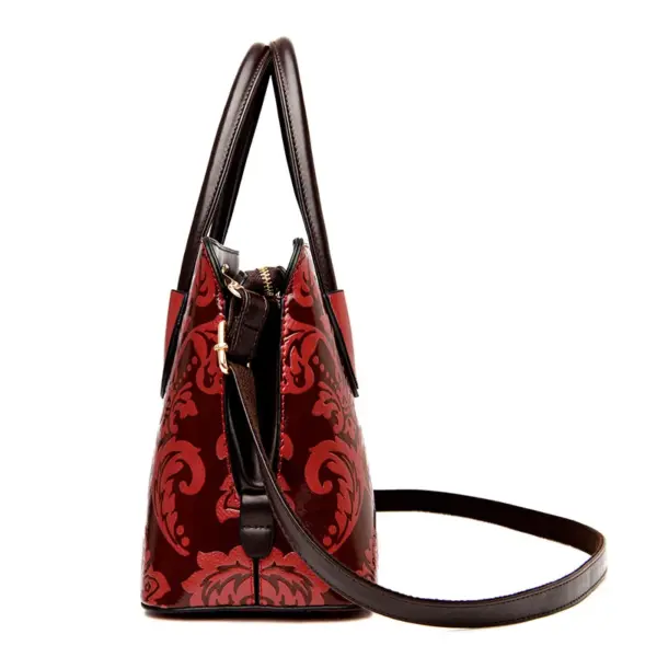 Large capacity flower embossed elegant tote bag - Image 5