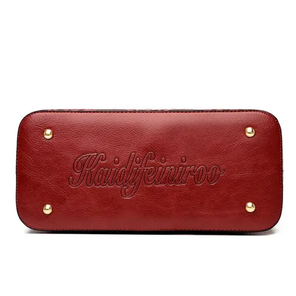 Large capacity flower embossed elegant tote bag - Image 6