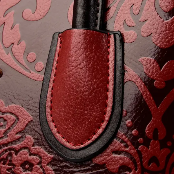 Large capacity flower embossed elegant tote bag - Image 9