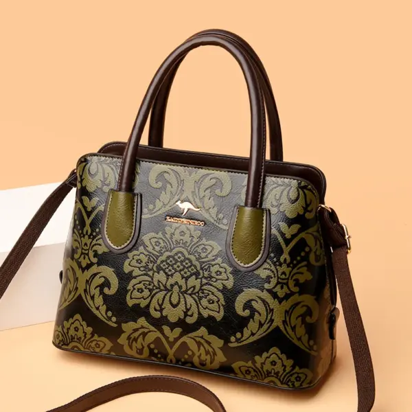 Large capacity flower embossed elegant tote bag - Image 12