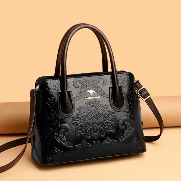 Large capacity flower embossed elegant tote bag - Image 16