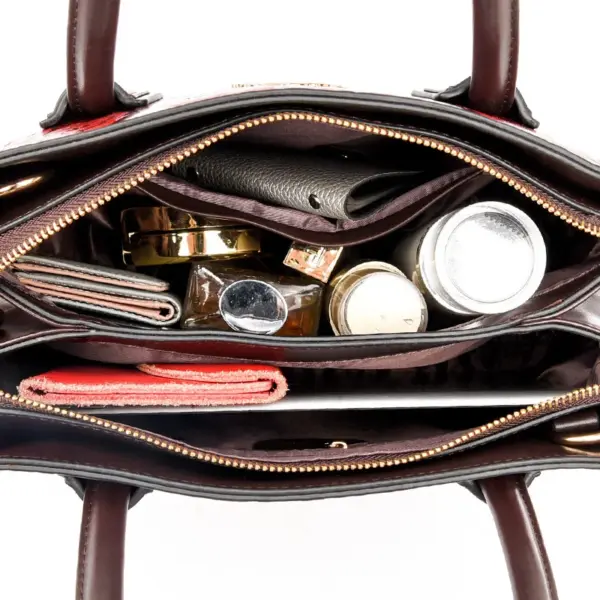 Large capacity flower embossed elegant tote bag - Image 20