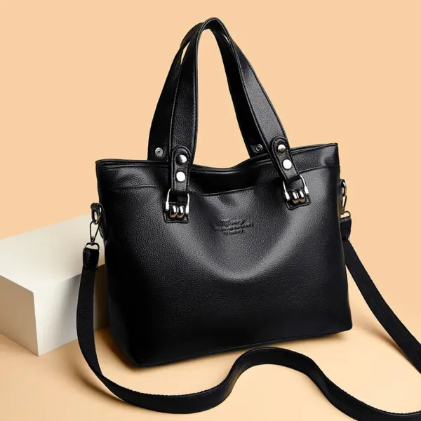 Large capacity soft leather women shoulder tote bag - Image 12
