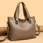 Large capacity soft leather women shoulder tote bag - Image 14