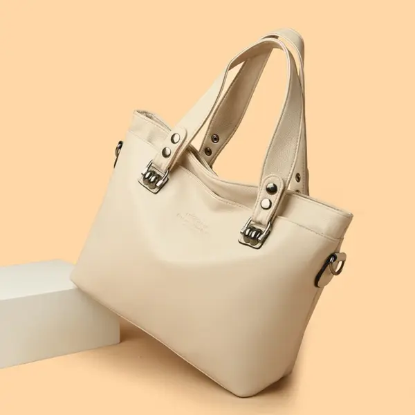 Large capacity soft leather women shoulder tote bag - Image 16