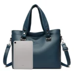 Large capacity soft leather women shoulder tote bag - Image 3