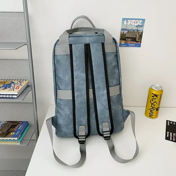 Large capacity vintage style leather backpack - Image 7