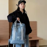 Large capacity vintage style leather backpack - Image 8