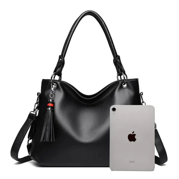 Soft leather elegant vegan leather tote bag - Image 7