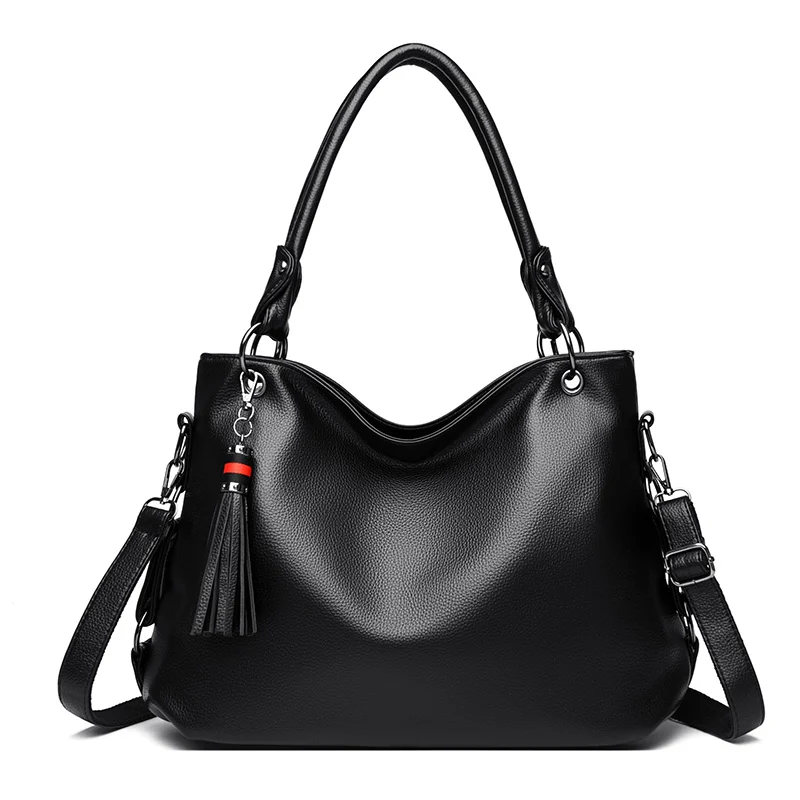 Soft leather elegant vegan leather tote bag