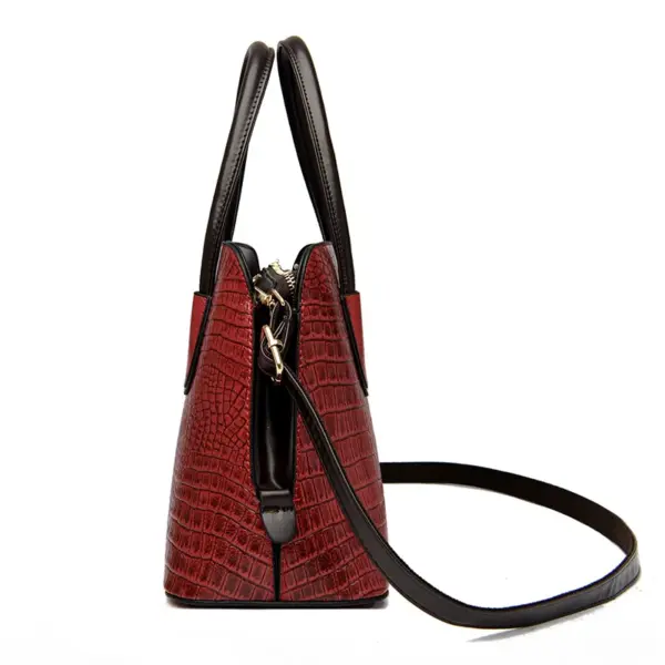 Vintage style croc embossed women tote bag - Image 3