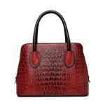 Vintage style croc embossed women tote bag - Image 4