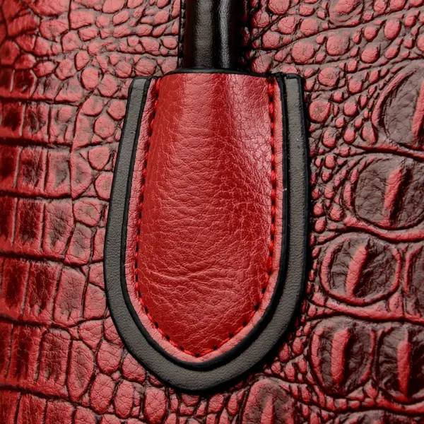 Vintage style croc embossed women tote bag - Image 8