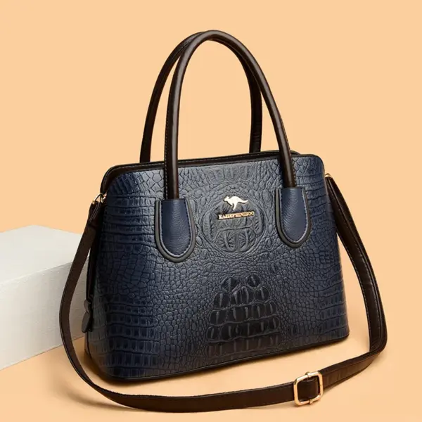 Vintage style croc embossed women tote bag - Image 13