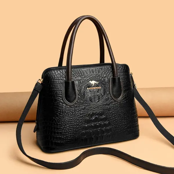 Vintage style croc embossed women tote bag - Image 14